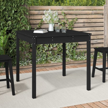 Mesa de jardín madera maciza pino negro 82,5x82,5x76 cm de vidaXL, Mesas de jardín - Ref: Foro24-823966, Precio: 62,99 €, Des...