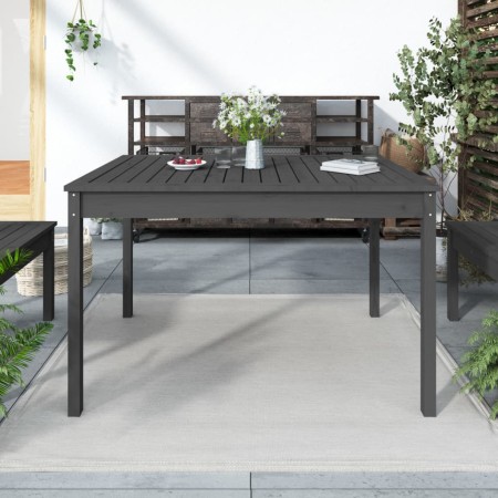 Mesa de jardín madera maciza pino gris 121x82,5x76 cm de vidaXL, Mesas de jardín - Ref: Foro24-823971, Precio: 122,99 €, Desc...