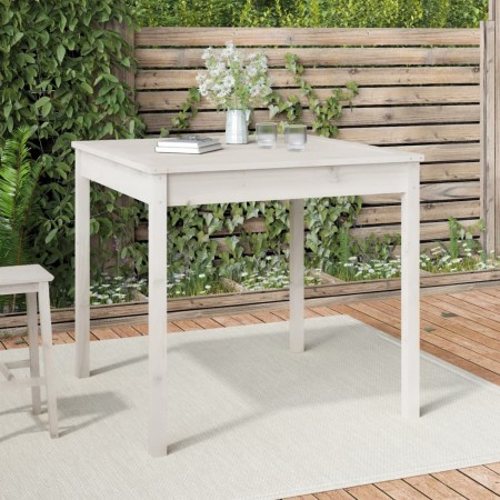 Mesa de jardín madera maciza de pino blanco 82,5x82,5x76 cm de vidaXL, Mesas de jardín - Ref: Foro24-823963, Precio: 84,99 €,...