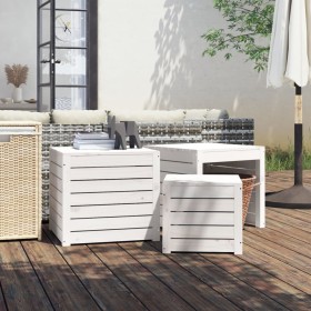 Garden box set 3 pieces solid white pine wood by vidaXL, Outdoor storage boxes - Ref: Foro24-823956, Price: 179,99 €, Discoun...