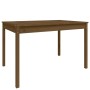 Solid pine wood garden table in honey brown color, 121x82.5x76 cm. by vidaXL, Garden tables - Ref: Foro24-823972, Price: 83,7...