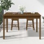 Solid pine wood garden table in honey brown color, 121x82.5x76 cm. by vidaXL, Garden tables - Ref: Foro24-823972, Price: 83,7...