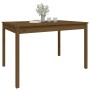 Solid pine wood garden table in honey brown color, 121x82.5x76 cm. by vidaXL, Garden tables - Ref: Foro24-823972, Price: 83,7...