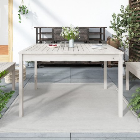 Mesa de jardín madera maciza pino blanco 121x82,5x76 cm de vidaXL, Mesas de jardín - Ref: Foro24-823970, Precio: 118,99 €, De...