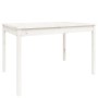 Mesa de jardín madera maciza pino blanco 121x82,5x76 cm de vidaXL, Mesas de jardín - Ref: Foro24-823970, Precio: 118,99 €, De...