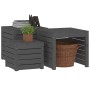 Gartenbox-Set 3-teilig aus massivem grauem Kiefernholz von vidaXL, Aufbewahrungsboxen für den Außenbereich - Ref: Foro24-8239...