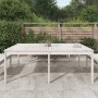 Mesa de jardín madera maciza de pino blanco 203,5x100x76 cm de vidaXL, Mesas de jardín - Ref: Foro24-823984, Precio: 205,71 €...