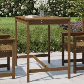 Garden table solid pine wood honey brown 121x82.5x110 cm by vidaXL, Garden tables - Ref: Foro24-824091, Price: 96,99 €, Disco...