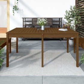 Mesa de jardín madera maciza pino marrón miel 159,5x82,5x76 cm de vidaXL, Mesas de jardín - Ref: Foro24-823979, Precio: 108,9...