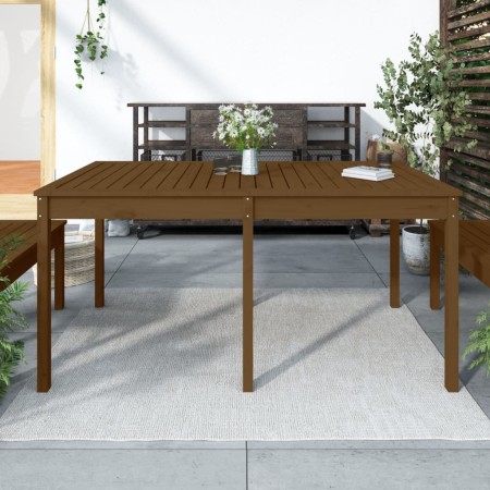 Mesa de jardín madera maciza pino marrón miel 159,5x82,5x76 cm de vidaXL, Mesas de jardín - Ref: Foro24-823979, Precio: 108,3...