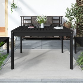 Mesa de jardín madera maciza pino negro 121x82,5x76 cm de vidaXL, Mesas de jardín - Ref: Foro24-823973, Precio: 107,58 €, Des...