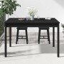 Solid black pine wood garden table 121x82.5x76 cm by vidaXL, Garden tables - Ref: Foro24-823973, Price: 88,99 €, Discount: %