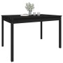 Mesa de jardín madera maciza pino negro 121x82,5x76 cm de vidaXL, Mesas de jardín - Ref: Foro24-823973, Precio: 107,58 €, Des...