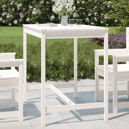 Mesa de jardín madera maciza pino blanco 121x82,5x110 cm de vidaXL, Mesas de jardín - Ref: Foro24-824089, Precio: 102,21 €, D...