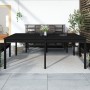 Mesa de jardín madera maciza de pino negro 203,5x100x76 cm de vidaXL, Mesas de jardín - Ref: Foro24-823987, Precio: 187,44 €,...