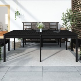 Mesa de jardín madera maciza de pino negro 203,5x100x76 cm de vidaXL, Mesas de jardín - Ref: Foro24-823987, Precio: 186,99 €,...