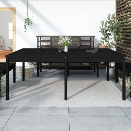 Solid black pine garden table 203.5x100x76 cm by vidaXL, Garden tables - Ref: Foro24-823987, Price: 187,44 €, Discount: %