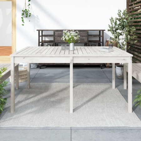 Garden table solid white pine wood 159.5x82.5x76 cm by vidaXL, Garden tables - Ref: Foro24-823977, Price: 167,52 €, Discount: %