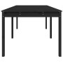 Mesa de jardín madera maciza de pino negro 203,5x100x76 cm de vidaXL, Mesas de jardín - Ref: Foro24-823987, Precio: 187,44 €,...