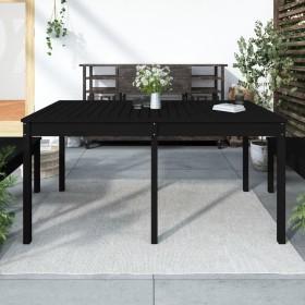 Garden table solid black pine wood 159.5x82.5x76 cm by vidaXL, Garden tables - Ref: Foro24-823980, Price: 102,99 €, Discount: %