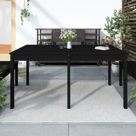 Garden table solid black pine wood 159.5x82.5x76 cm by vidaXL, Garden tables - Ref: Foro24-823980, Price: 145,77 €, Discount: %