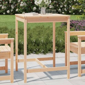 Mesa de jardín madera maciza de pino 82,5x82,5x110 cm de vidaXL, Mesas de jardín - Ref: Foro24-824081, Precio: 63,99 €, Descu...