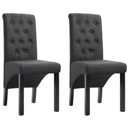 Dining chairs 2 units dark gray fabric by vidaXL, dining chairs - Ref: Foro24-248986, Price: 152,51 €, Discount: %