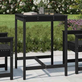 Garden table solid black pine wood 82.5x82.5x110 cm by vidaXL, Garden tables - Ref: Foro24-824085, Price: 66,99 €, Discount: %