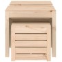 Set de cajas de jardín 3 piezas madera maciza de pino de vidaXL, Cajas de almacenaje para exteriores - Ref: Foro24-823955, Pr...