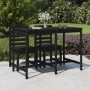 Mesa de jardín madera maciza pino negro 159,5x82,5x110 cm de vidaXL, Mesas de jardín - Ref: Foro24-824099, Precio: 112,12 €, ...