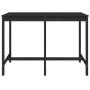 Solid black pine garden table 159.5x82.5x110 cm by vidaXL, Garden tables - Ref: Foro24-824099, Price: 112,99 €, Discount: %