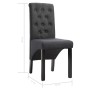 Dining chairs 2 units dark gray fabric by vidaXL, dining chairs - Ref: Foro24-248986, Price: 152,51 €, Discount: %