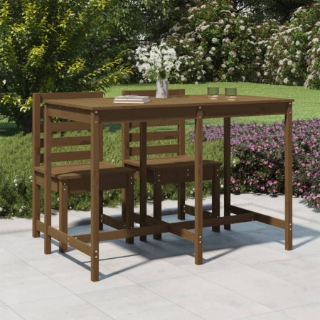 Mesa de jardín madera maciza pino marrón miel 159,5x82,5x110 cm de vidaXL, Mesas de jardín - Ref: Foro24-824098, Precio: 124,...