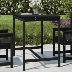 Mesa de jardín madera maciza pino negro 121x82,5x110 cm de vidaXL, Mesas de jardín - Ref: Foro24-824092, Precio: 82,99 €, Des...