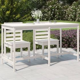 Mesa de jardín madera maciza de pino blanca 203,5x90x110 cm de vidaXL, Mesas de jardín - Ref: Foro24-824103, Precio: 147,99 €...