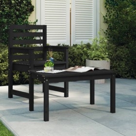 Mesa de jardín madera maciza pino negro 82,5x50,5x45 cm de vidaXL, Mesas de jardín - Ref: Foro24-824117, Precio: 42,99 €, Des...