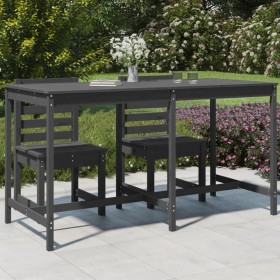 Garden table solid gray pine wood 203.5x90x110 cm by vidaXL, Garden tables - Ref: Foro24-824104, Price: 147,99 €, Discount: %