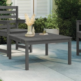 Solid pine gray garden table 82.5x82.5x45 cm by vidaXL, Garden tables - Ref: Foro24-824122, Price: 73,99 €, Discount: %