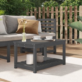 Solid gray pine garden table 82.5x50.5x45 cm by vidaXL, Garden tables - Ref: Foro24-824136, Price: 87,99 €, Discount: %