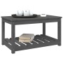 Solid gray pine garden table 82.5x50.5x45 cm by vidaXL, Garden tables - Ref: Foro24-824136, Price: 84,92 €, Discount: %