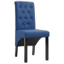 Dining chairs 2 units blue fabric by vidaXL, dining chairs - Ref: Foro24-248989, Price: 168,99 €, Discount: %