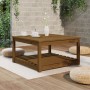 Garden table solid pine wood honey brown 82.5x82.5x45 cm by vidaXL, Garden tables - Ref: Foro24-824144, Price: 82,90 €, Disco...