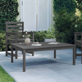 Mesa de jardín madera maciza pino gris 121x82,5x45 cm de vidaXL, Mesas de jardín - Ref: Foro24-824129, Precio: 127,82 €, Desc...