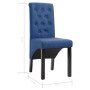 Dining chairs 2 units blue fabric by vidaXL, dining chairs - Ref: Foro24-248989, Price: 168,99 €, Discount: %