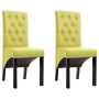 Dining chair 2 units of green fabric by vidaXL, dining chairs - Ref: Foro24-248990, Price: 120,49 €, Discount: %