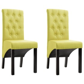 Dining chair 2 units of green fabric by vidaXL, dining chairs - Ref: Foro24-248990, Price: 120,99 €, Discount: %