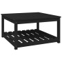 Mesa de jardín madera maciza pino negro 82,5x82,5x45 cm de vidaXL, Mesas de jardín - Ref: Foro24-824145, Precio: 78,76 €, Des...