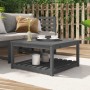 Solid pine gray garden table 82.5x82.5x45 cm by vidaXL, Garden tables - Ref: Foro24-824143, Price: 106,50 €, Discount: %