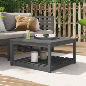 Mesa de jardín madera maciza pino gris 82,5x82,5x45 cm de vidaXL, Mesas de jardín - Ref: Foro24-824143, Precio: 106,99 €, Des...