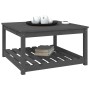 Solid pine gray garden table 82.5x82.5x45 cm by vidaXL, Garden tables - Ref: Foro24-824143, Price: 106,50 €, Discount: %